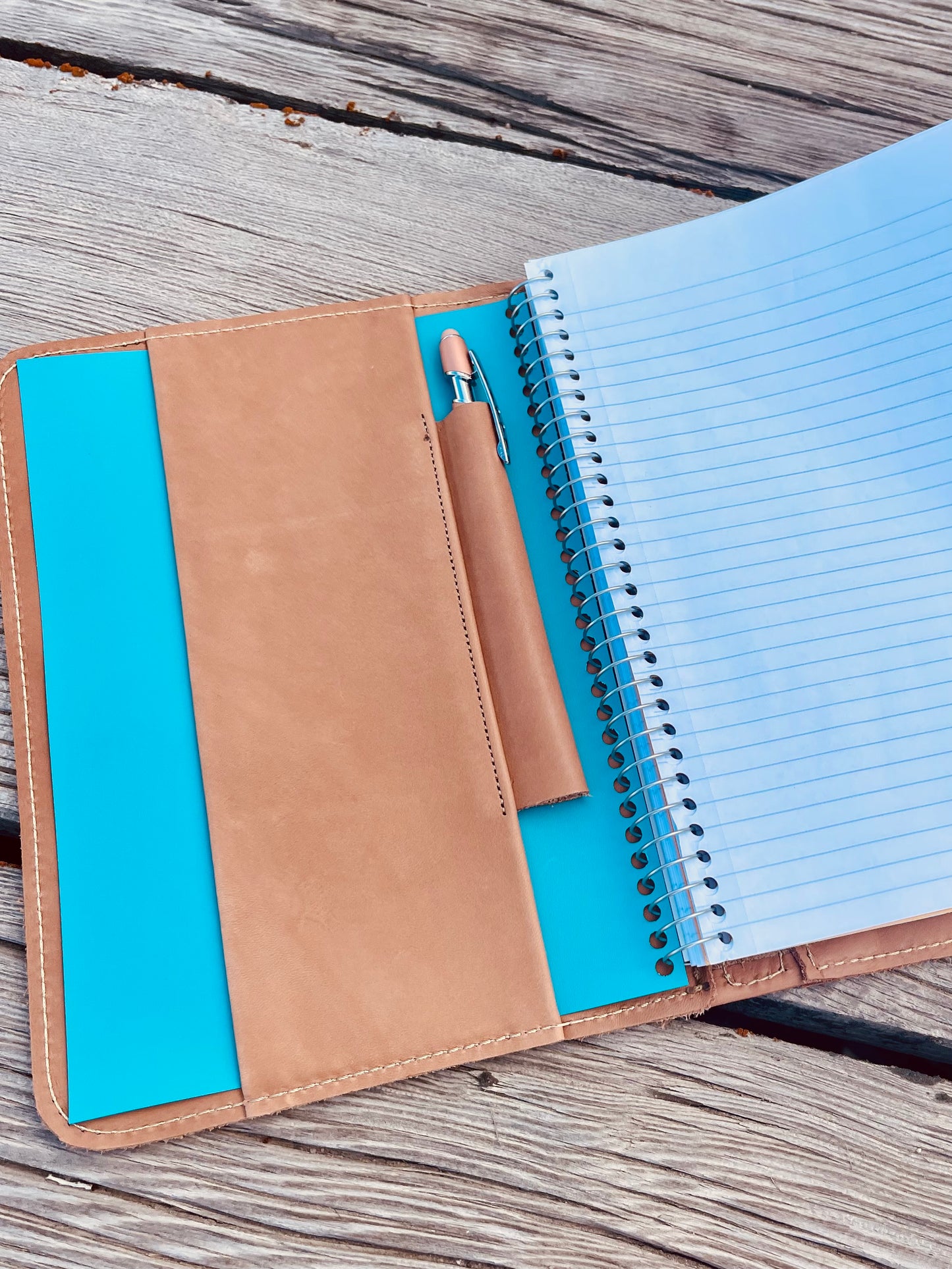 Hand Carved Leather Notebook Cover