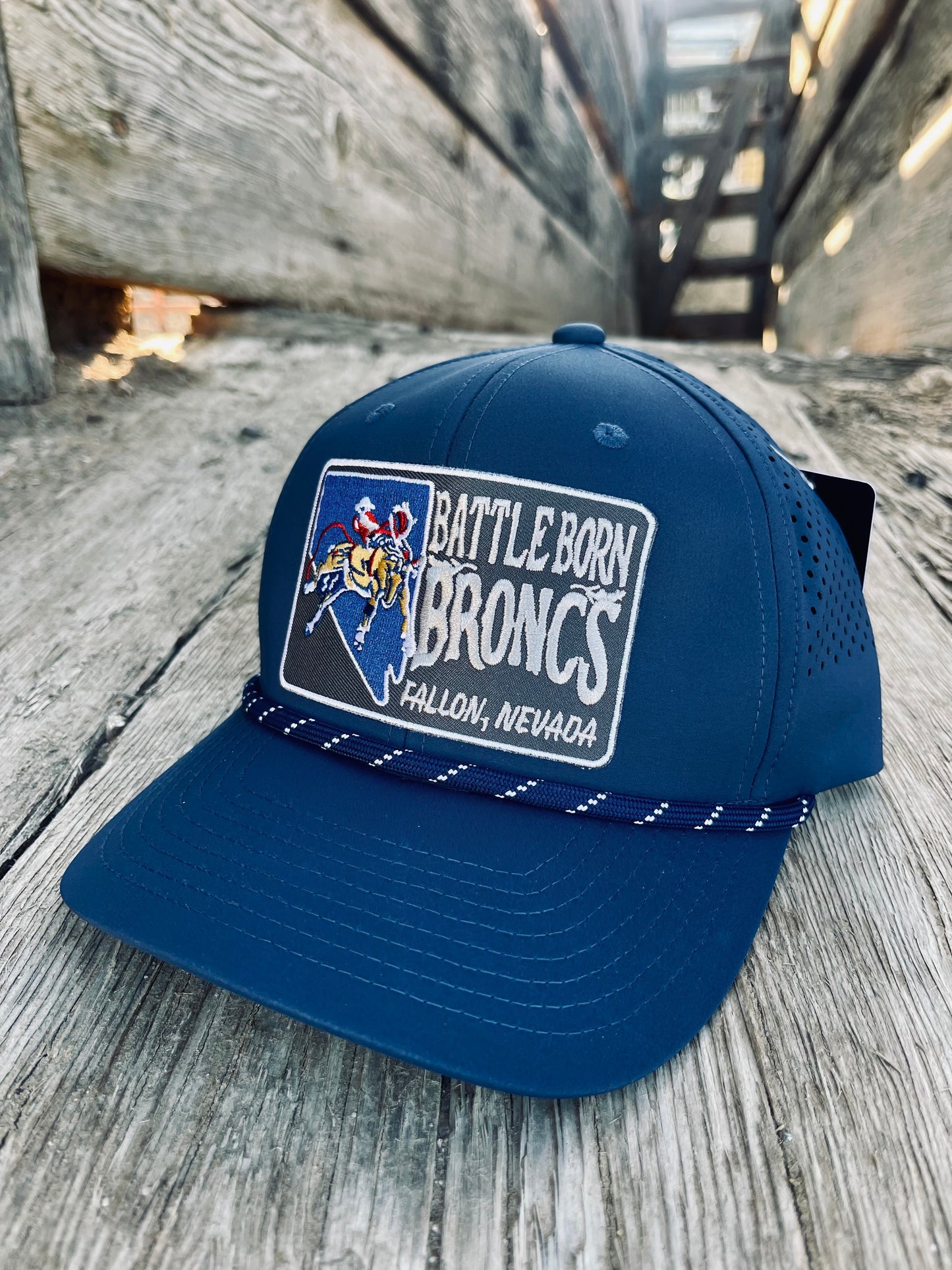 Battle Born Broncs Silver State Curved Hybrid Navy