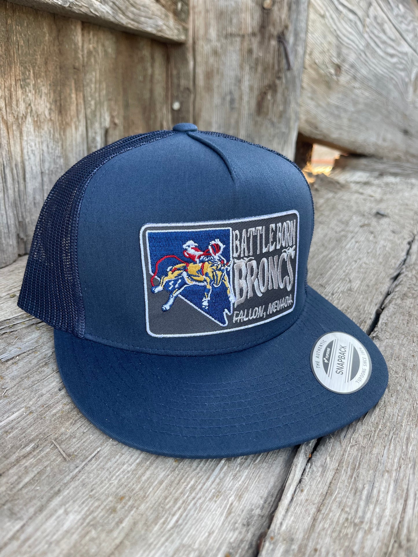 Battle Born Broncs Silver State Flat Bill Snapback Navy
