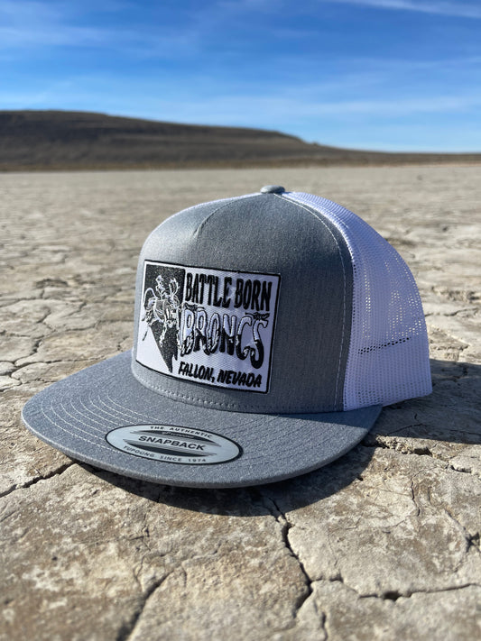 Battle Born Broncs Nevada Patch Flat Bill Snapback Gray