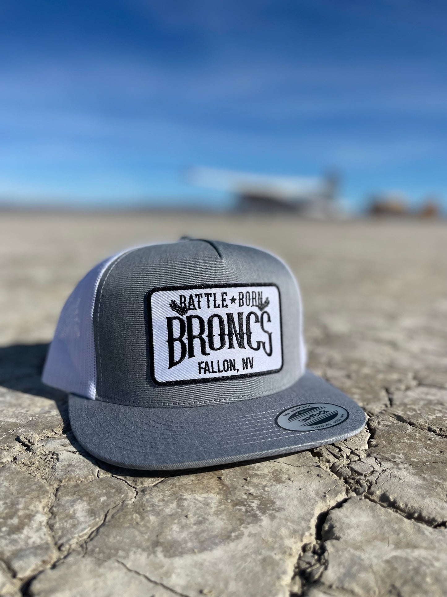 Battle Born Broncs OG Flat Bill Snapback Gray