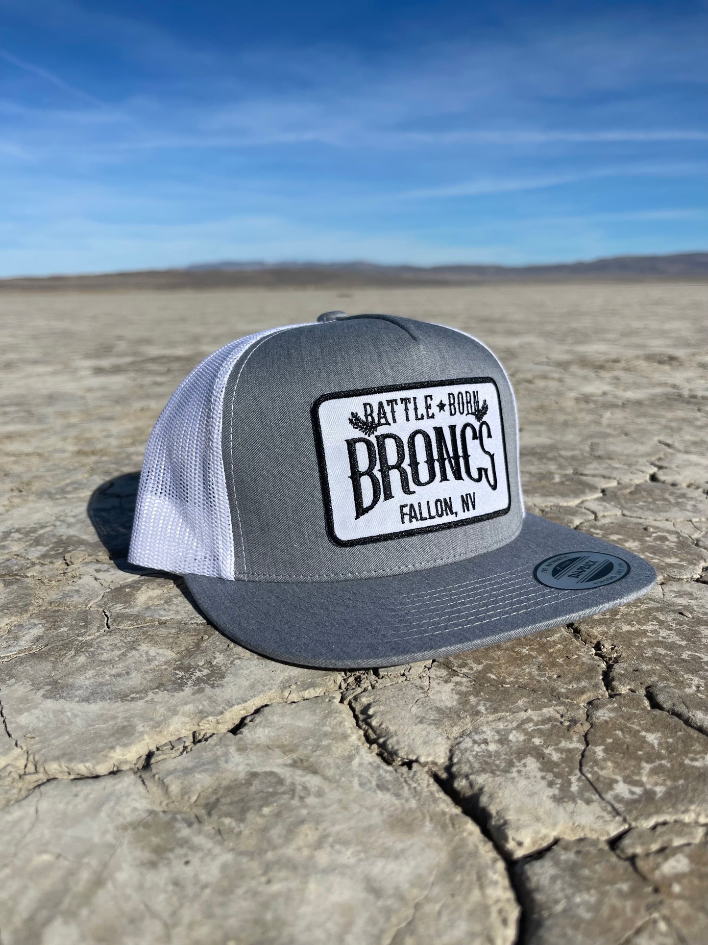 Battle Born Broncs OG Flat Bill Snapback Gray