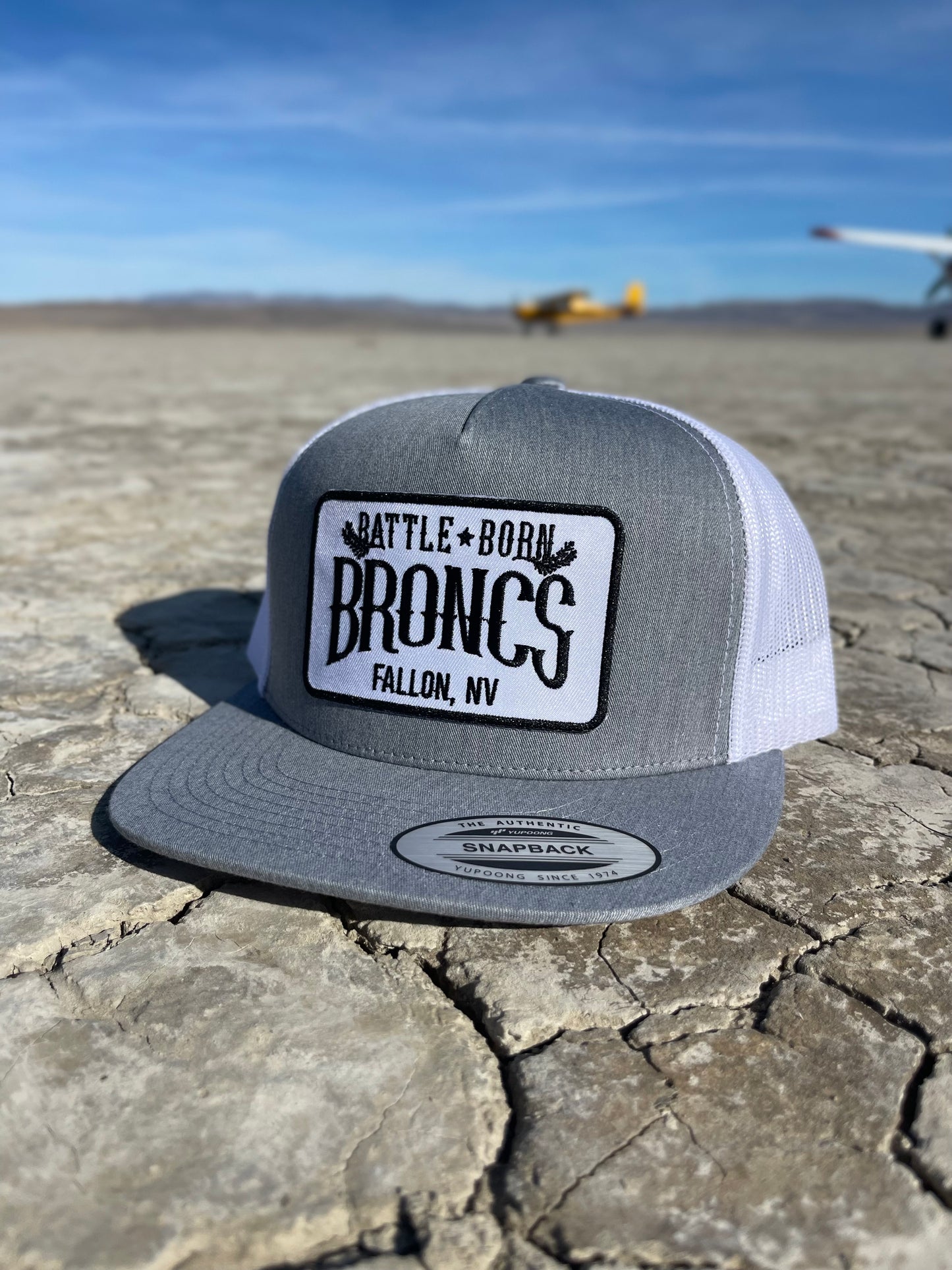 Battle Born Broncs OG Flat Bill Snapback Gray