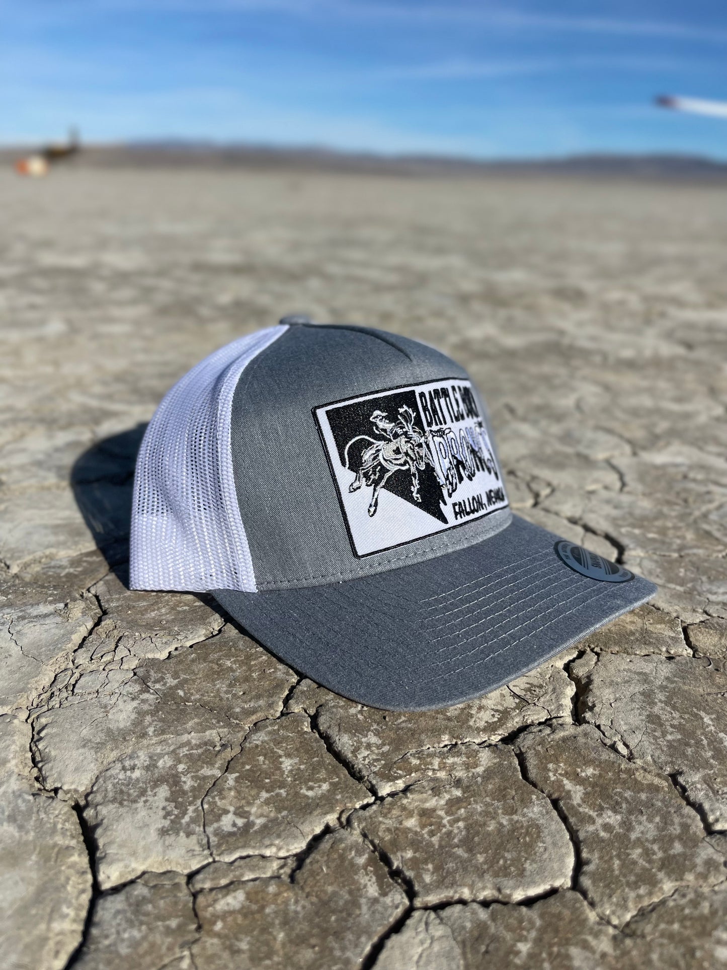 Battle Born Broncs Nevada Patch Curved Snapback Gray