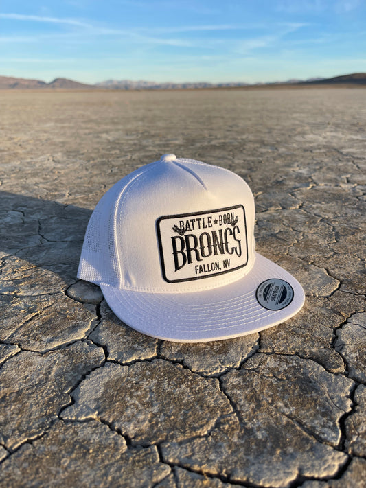 Battle Born Broncs OG Flat Bill Snapback White