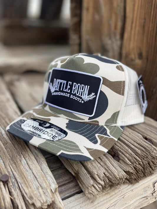 Battle Born Boots Curved Snapback Camo