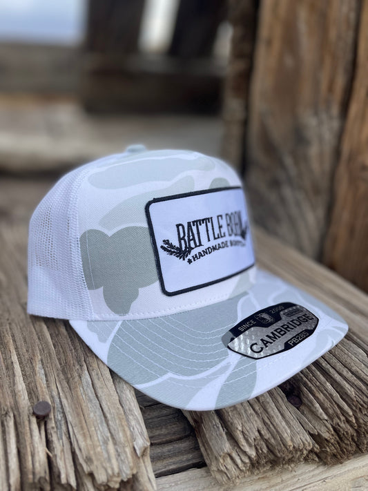 Battle Born Boots Curved Snapback Light Camo