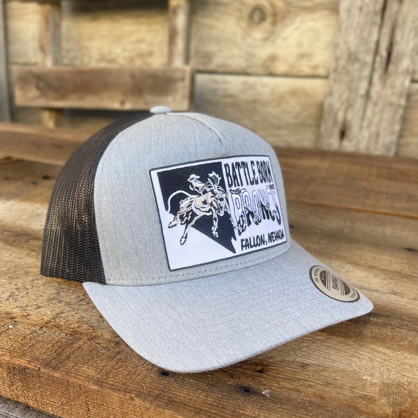 Battle Born Broncs Nevada Patch Curved Snapback Gray