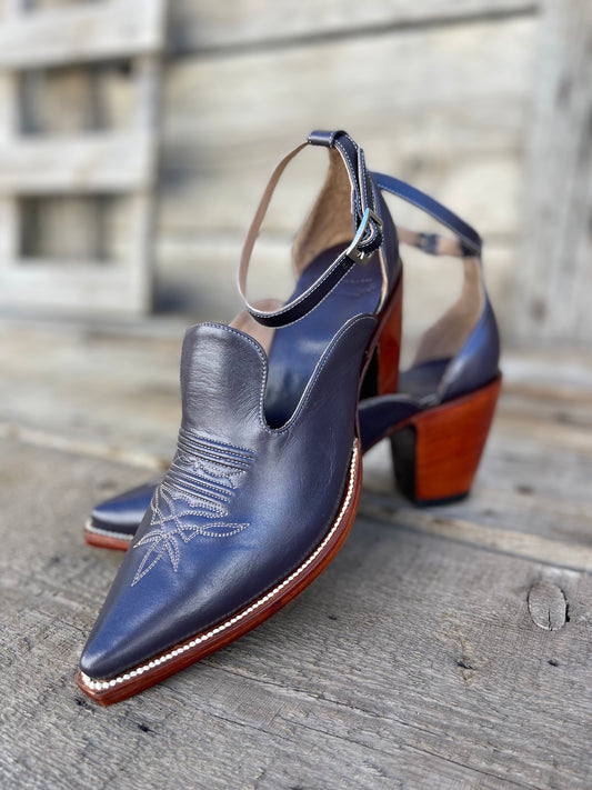 The Original Strappy Cowgirl Heel - Pearl Amethyst