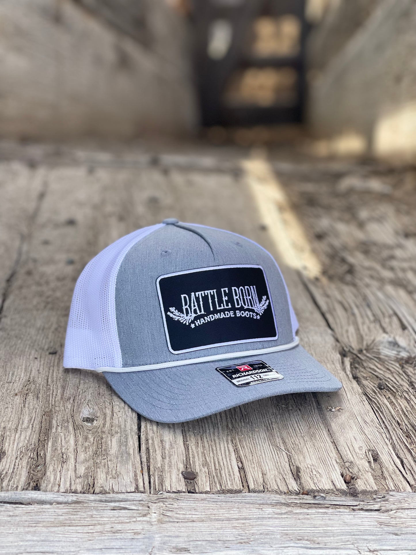 Battle Born Boots Curved Snapback Gray